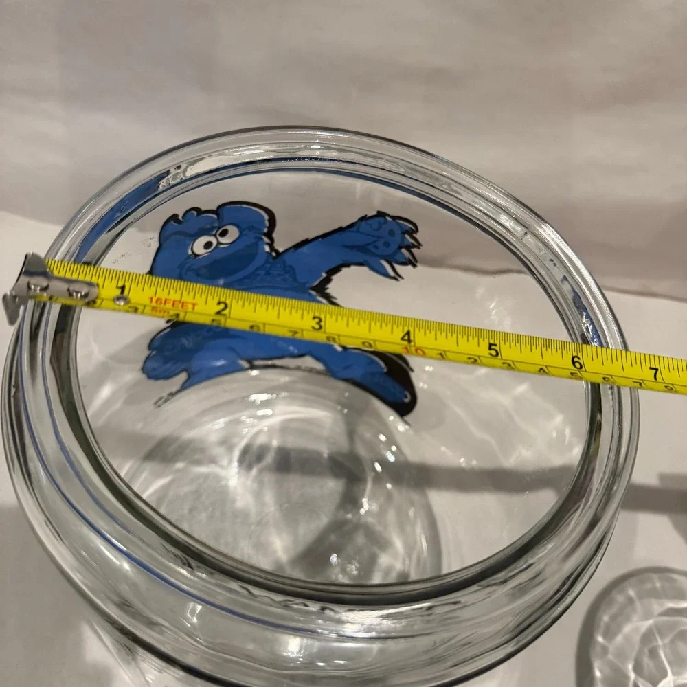 Cookie Monster Glass Cookie Jar Wanted Great Cookie Thief Sesame‎ Street Muppets